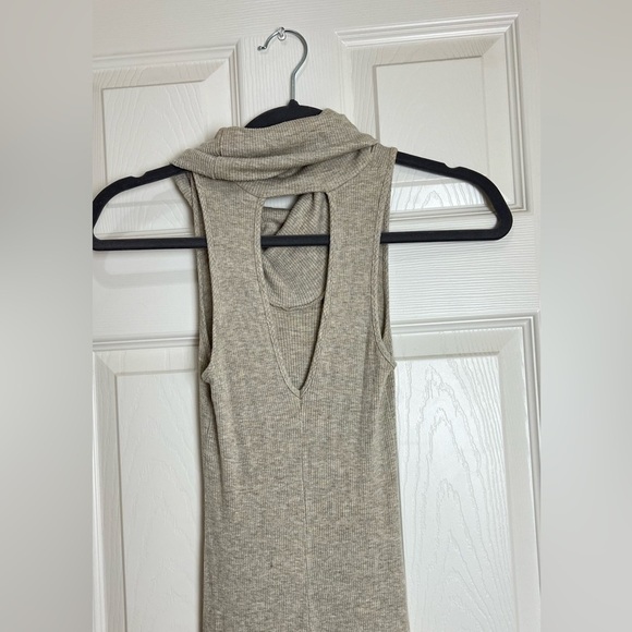 SOPRANO cowl neck beige sleeveless Maxi dress - Picture 6 of 10